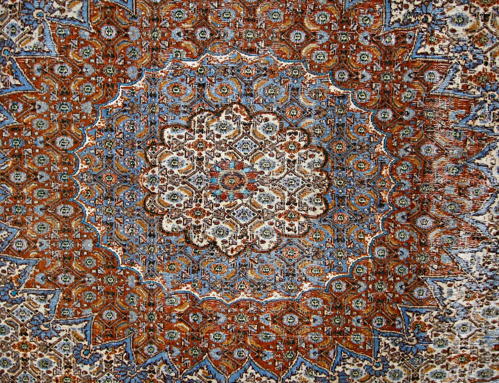Handmade Vintage Persian Moud Rug | 347 x 241 cm | 11'4" x 7'11" - Najaf Rugs & Textile