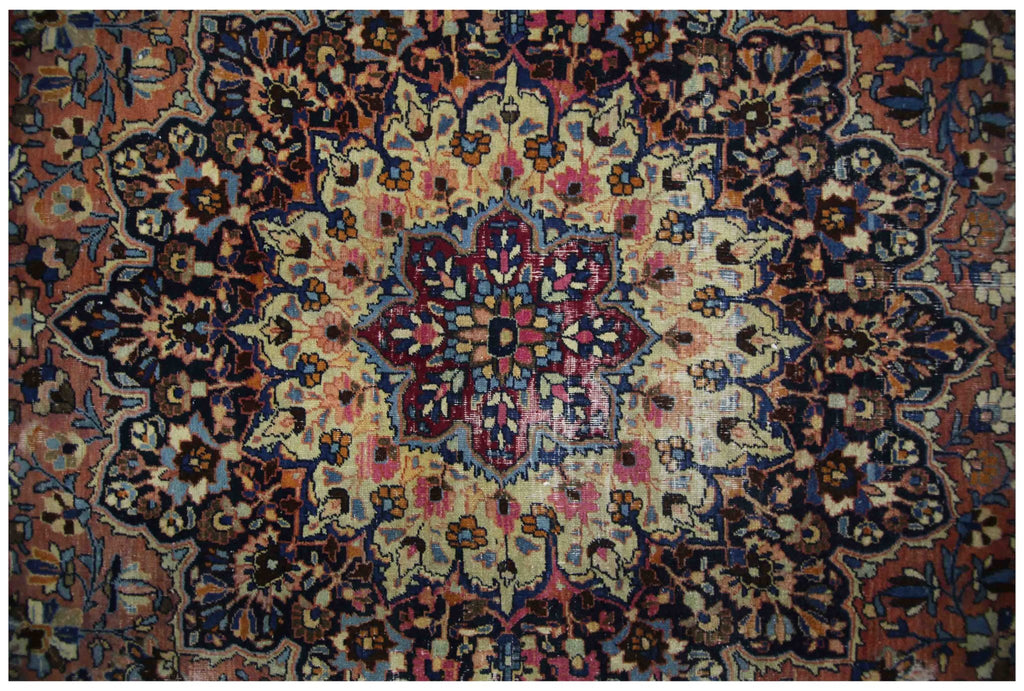 Handmade Vintage Persian Moud Rug | 407 x 301 cm | 13'4" x 9'10" - Najaf Rugs & Textile