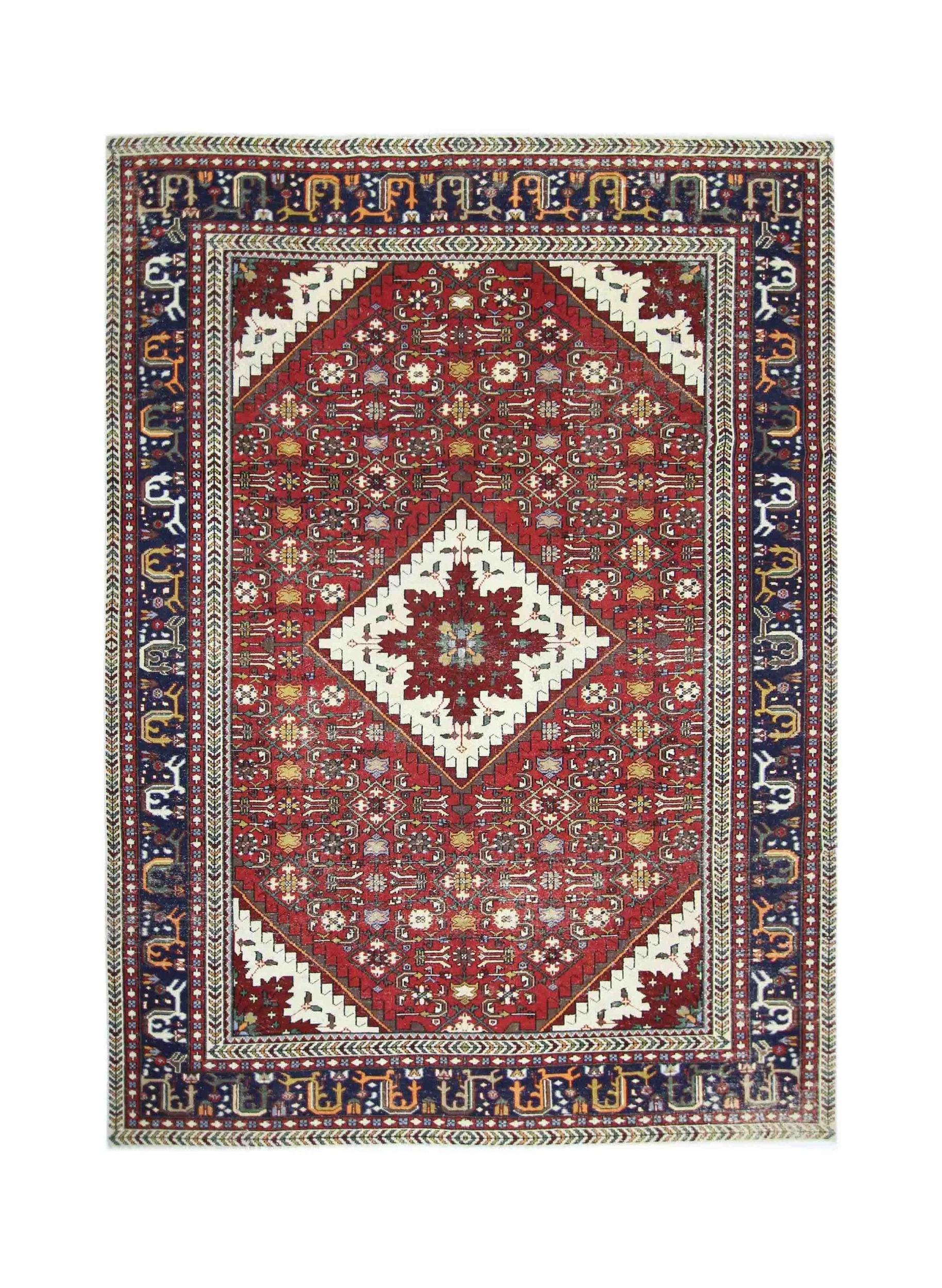 Handmade Vintage Persian Nahavand Rug | 333 x 240 cm | 10'11" x 7'10" - Najaf Rugs & Textile