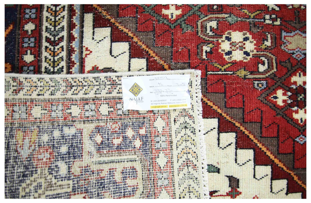 Handmade Vintage Persian Nahavand Rug | 333 x 240 cm | 10'11" x 7'10" - Najaf Rugs & Textile