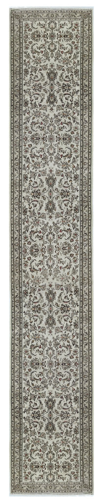 Handmade Vintage Persian Nain Hallway Runner | 485 x 95 cm | 15'10" x 3'1" - Najaf Rugs & Textile