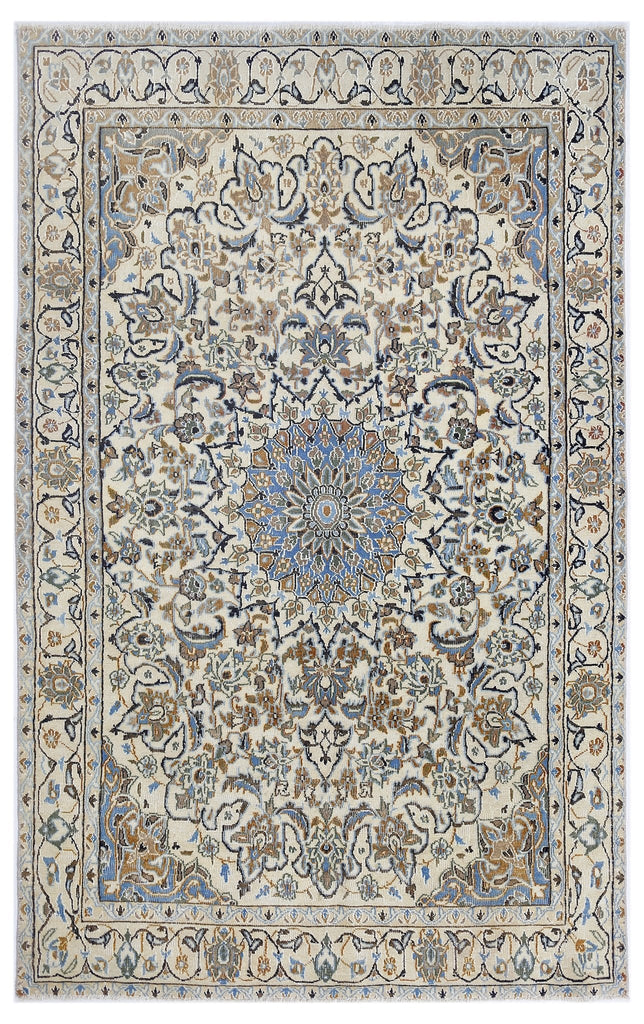 Handmade Vintage Persian Nain Rug | 181 x 115 cm | 5'11" x 3'9" - Najaf Rugs & Textile