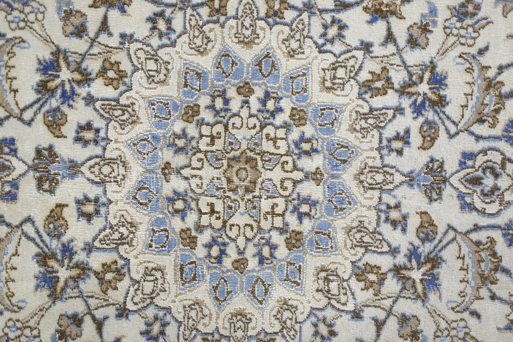 Handmade Vintage Persian Nain Rug | 203 x 120 cm | 6'8" x 3'11" - Najaf Rugs & Textile