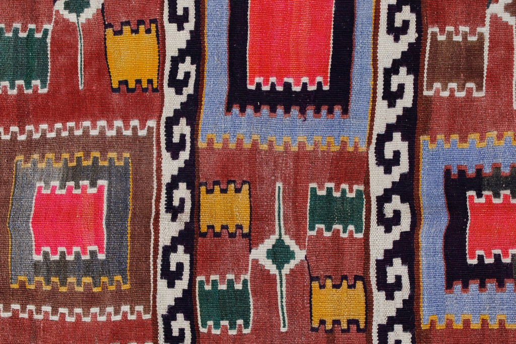 Handmade Vintage Persian Qashqai Kashkuli Kilim | 299 x 173 cm | 9'10" x 5'8" - Najaf Rugs & Textile