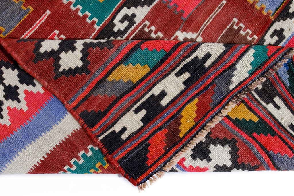 Handmade Vintage Persian Qashqai Kashkuli Kilim | 299 x 173 cm | 9'10" x 5'8" - Najaf Rugs & Textile