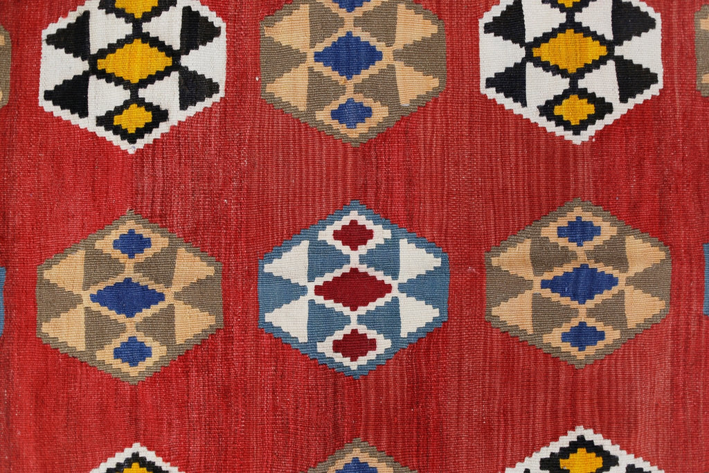 Handmade Vintage Persian Qashqai Kilim | 293 x 166 cm | 9'7" x 5'5" - Najaf Rugs & Textile