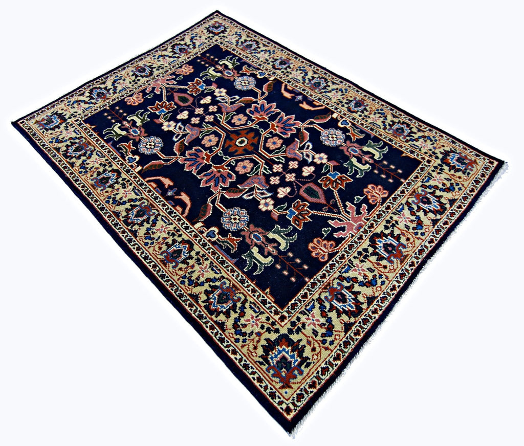 Handmade Vintage Persian Rug | 108 x 83 cm | 3'6" x 2'9" - Najaf Rugs & Textile