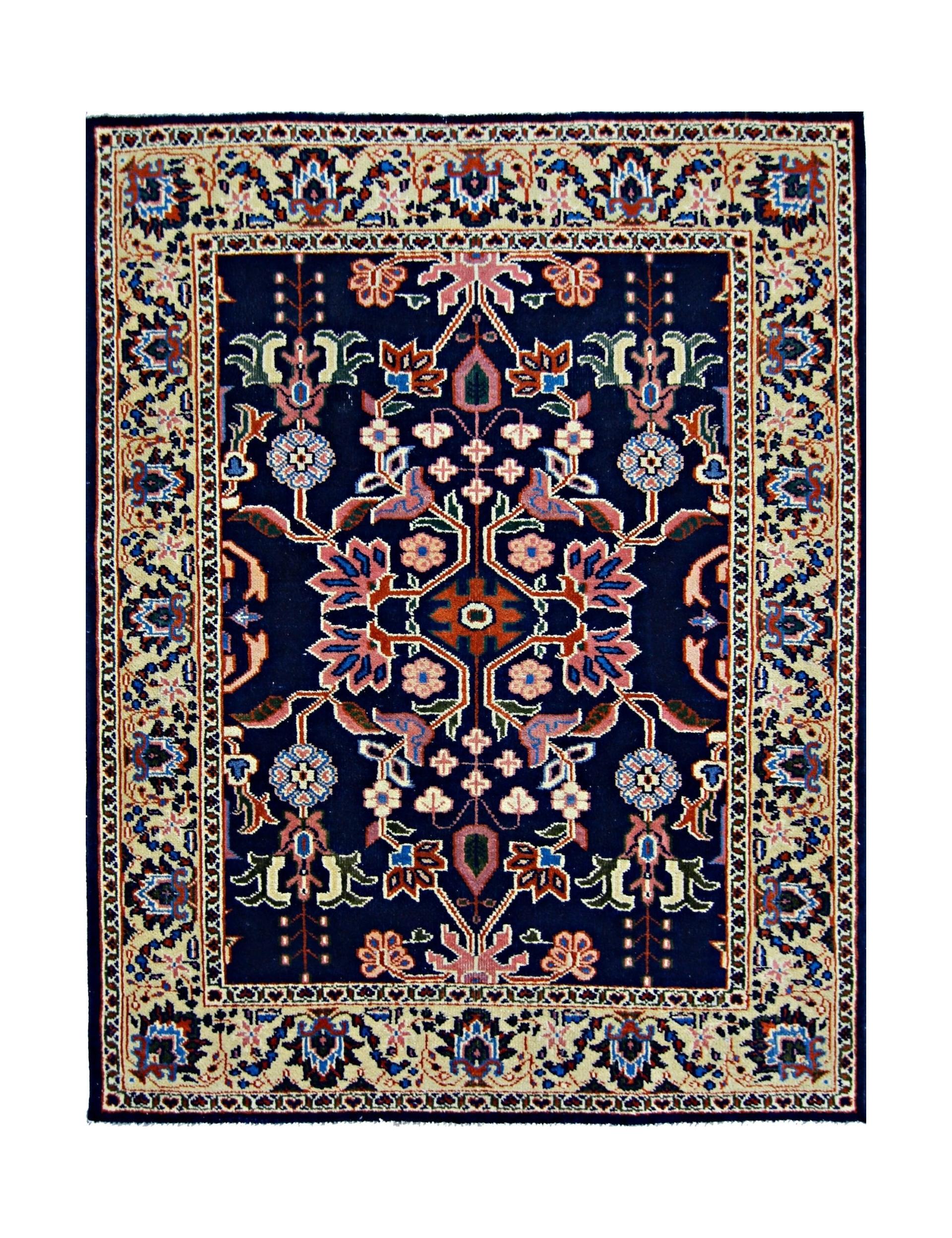 Handmade Vintage Persian Rug | 108 x 83 cm | 3'6" x 2'9" - Najaf Rugs & Textile