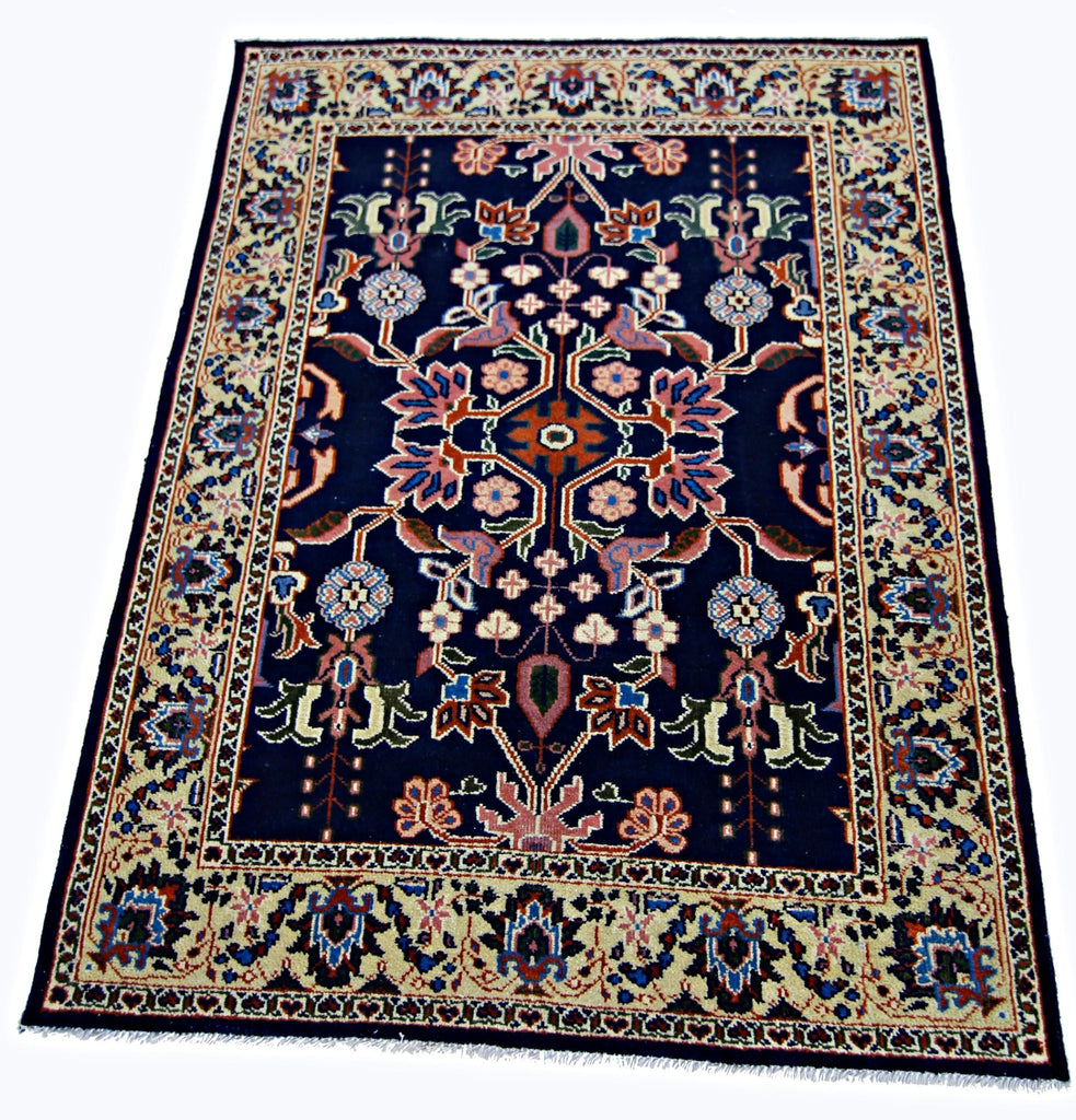 Handmade Vintage Persian Rug | 108 x 83 cm | 3'6" x 2'9" - Najaf Rugs & Textile
