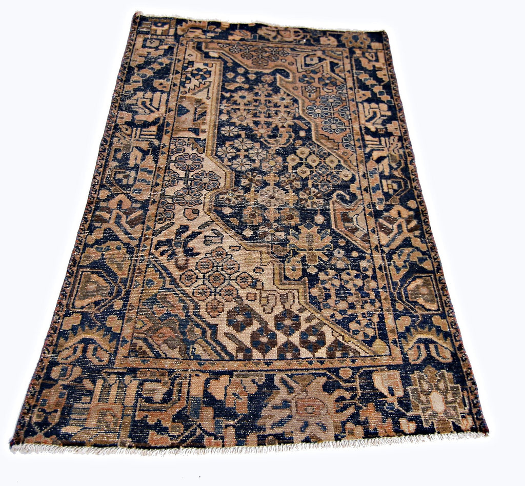 Handmade Vintage Persian Rug | 120 x 79 cm | 4' x 2'7" - Najaf Rugs & Textile