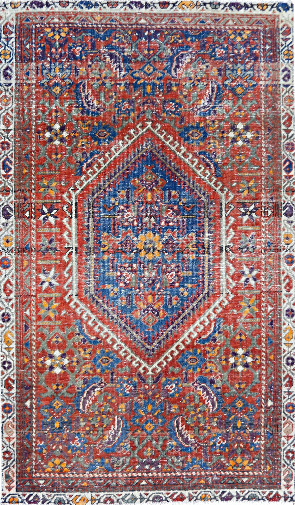 Handmade Vintage Persian Rug | 121 x 71 cm | 4' x 2'4" - Najaf Rugs & Textile