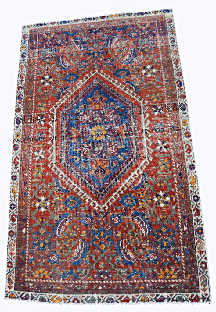 Handmade Vintage Persian Rug | 121 x 71 cm | 4' x 2'4" - Najaf Rugs & Textile