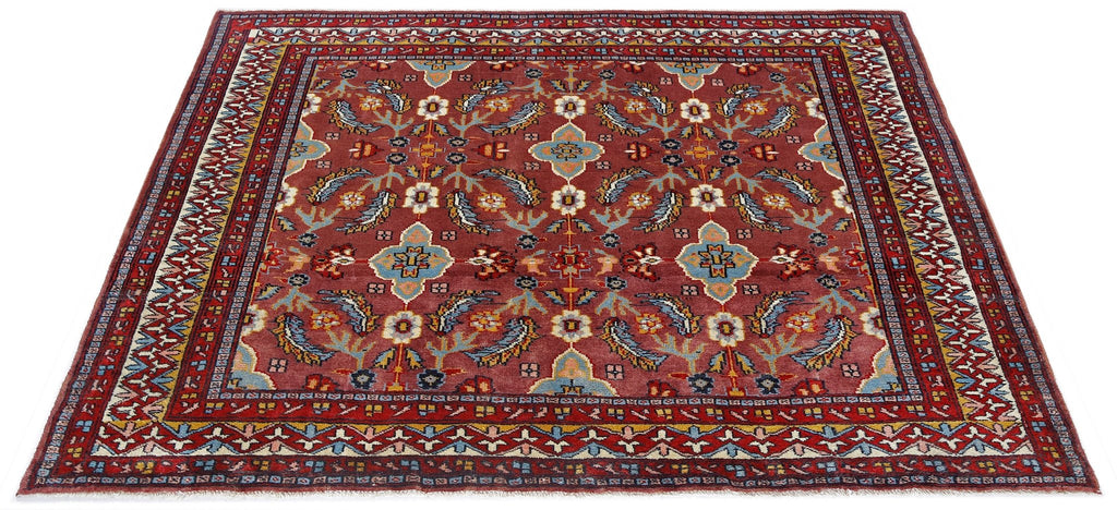 Handmade Vintage Persian Rug | 123 x 92 cm | 4' x 3' - Najaf Rugs & Textile