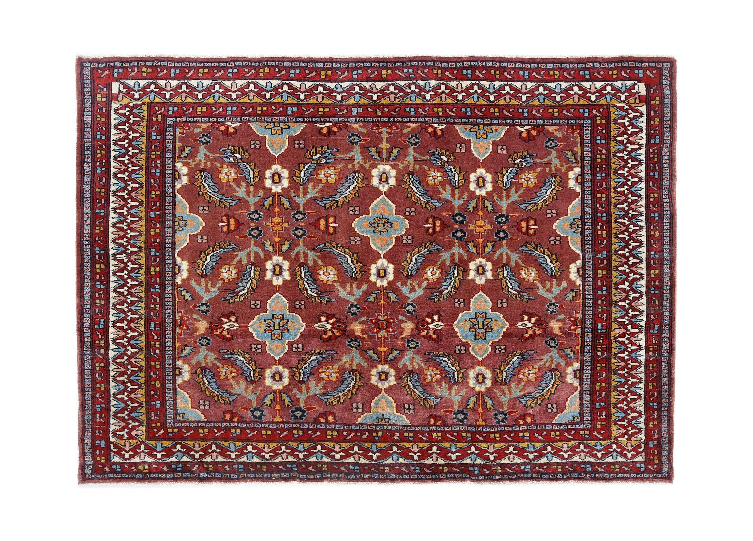 Handmade Vintage Persian Rug | 123 x 92 cm | 4' x 3' - Najaf Rugs & Textile