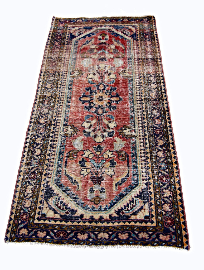 Handmade Vintage Persian Rug | 125 x 71 cm | 4'1" x 2'4" - Najaf Rugs & Textile