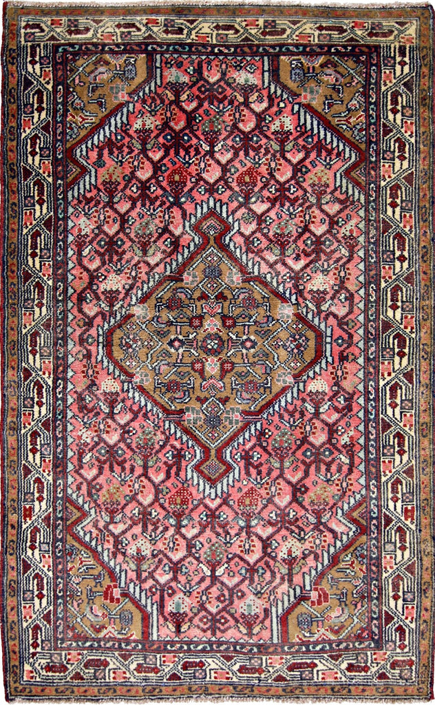 Handmade Vintage Persian Rug | 125 x 76 cm | 4'1" x 2'6" - Najaf Rugs & Textile