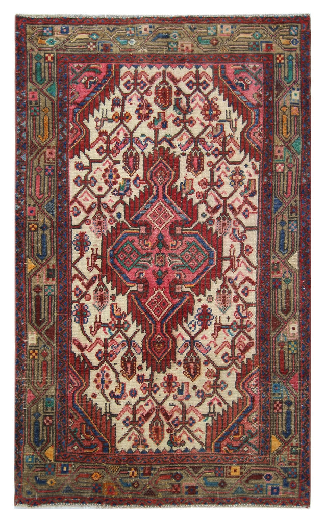Handmade Vintage Persian Rug | 125 x 77 cm | 4'1" x 2'6" - Najaf Rugs & Textile