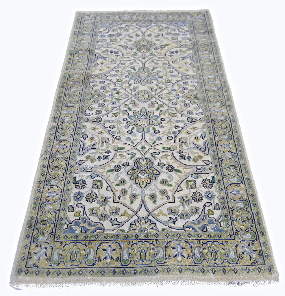 Handmade Vintage Persian Rug | 137 x 74 cm | 4'6" x 2'5" - Najaf Rugs & Textile
