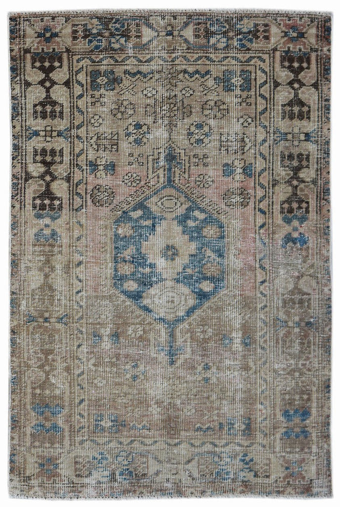 Handmade Vintage Persian Rug | 137 x 97 cm | 4'6" x 3' - Najaf Rugs & Textile