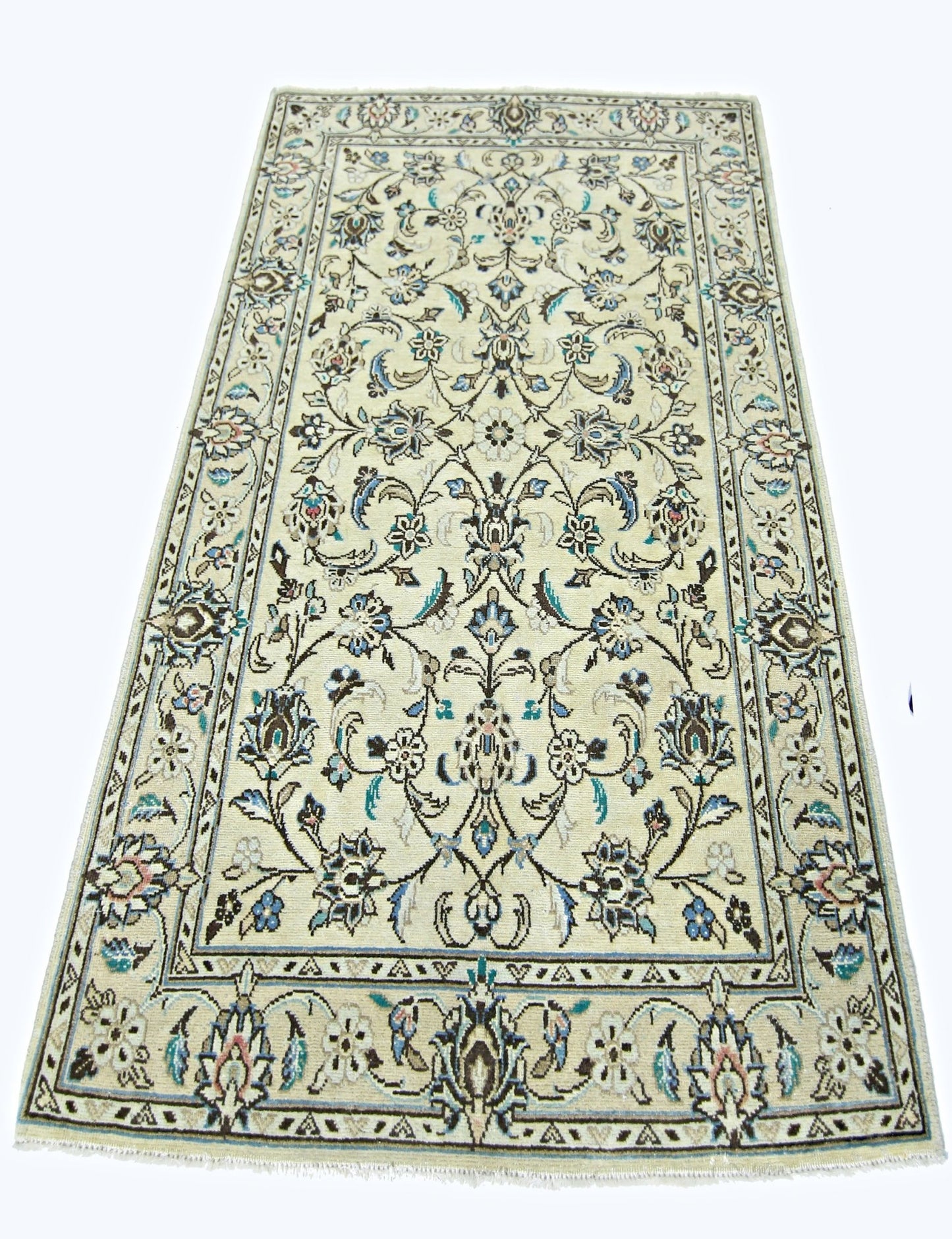 Handmade Vintage Persian Rug | 138 x 80 cm | 4'6" x 2'8" - Najaf Rugs & Textile