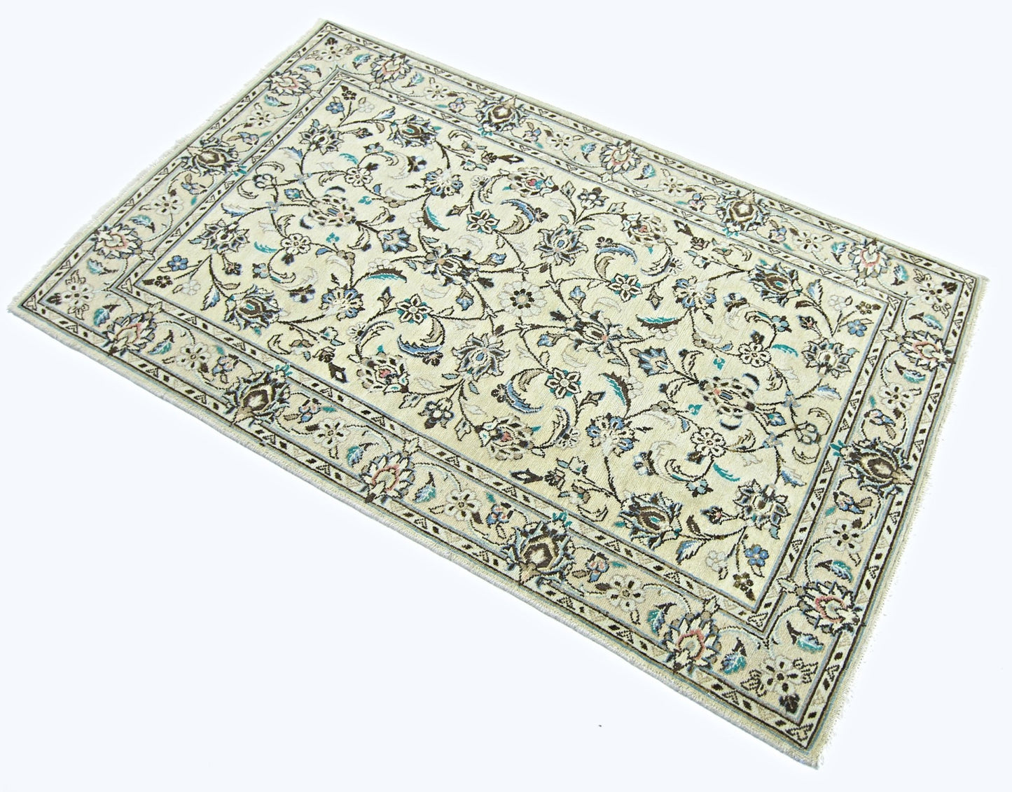 Handmade Vintage Persian Rug | 138 x 80 cm | 4'6" x 2'8" - Najaf Rugs & Textile