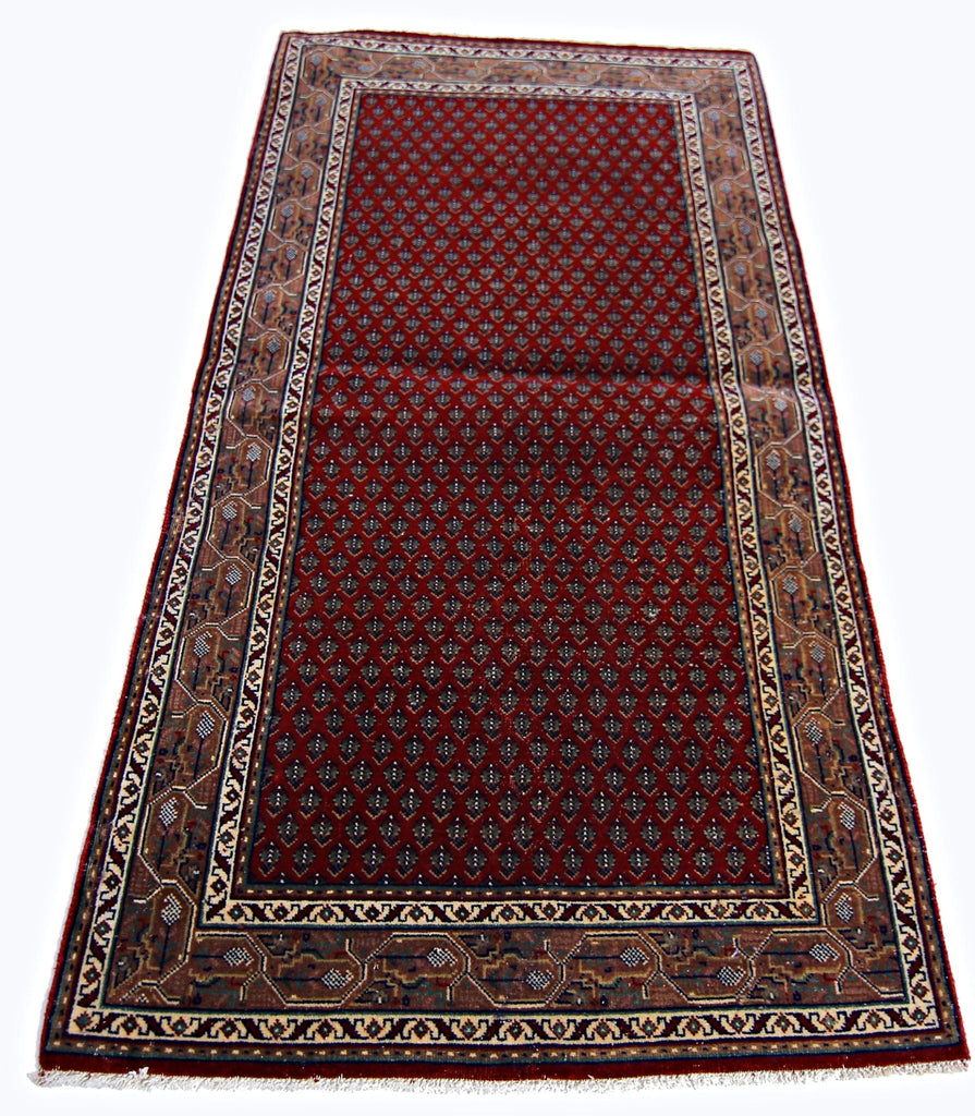 Handmade Vintage Persian Rug | 139 x 74 cm | 4'7" x 2'4" - Najaf Rugs & Textile