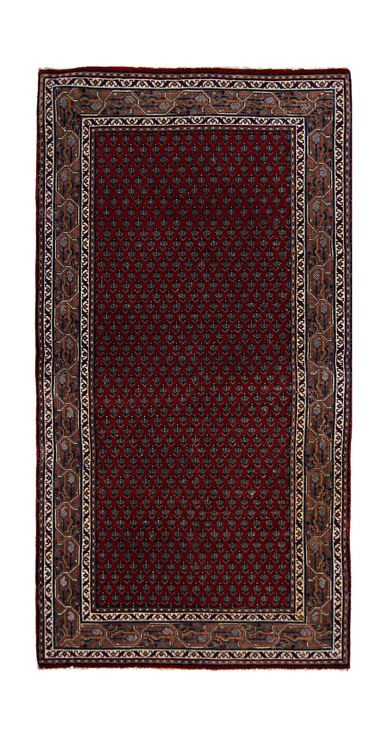 Handmade Vintage Persian Rug | 139 x 74 cm | 4'7" x 2'4" - Najaf Rugs & Textile
