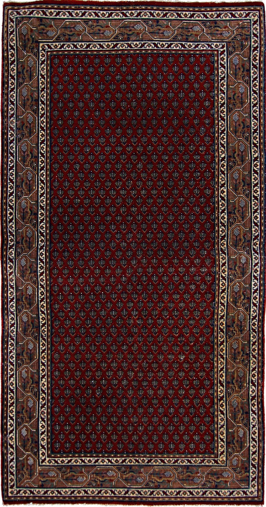 Handmade Vintage Persian Rug | 139 x 74 cm | 4'7" x 2'4" - Najaf Rugs & Textile