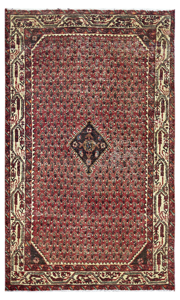 Handmade Vintage Persian Rug | 142 x 82 cm | 4'8" x 2'8" - Najaf Rugs & Textile