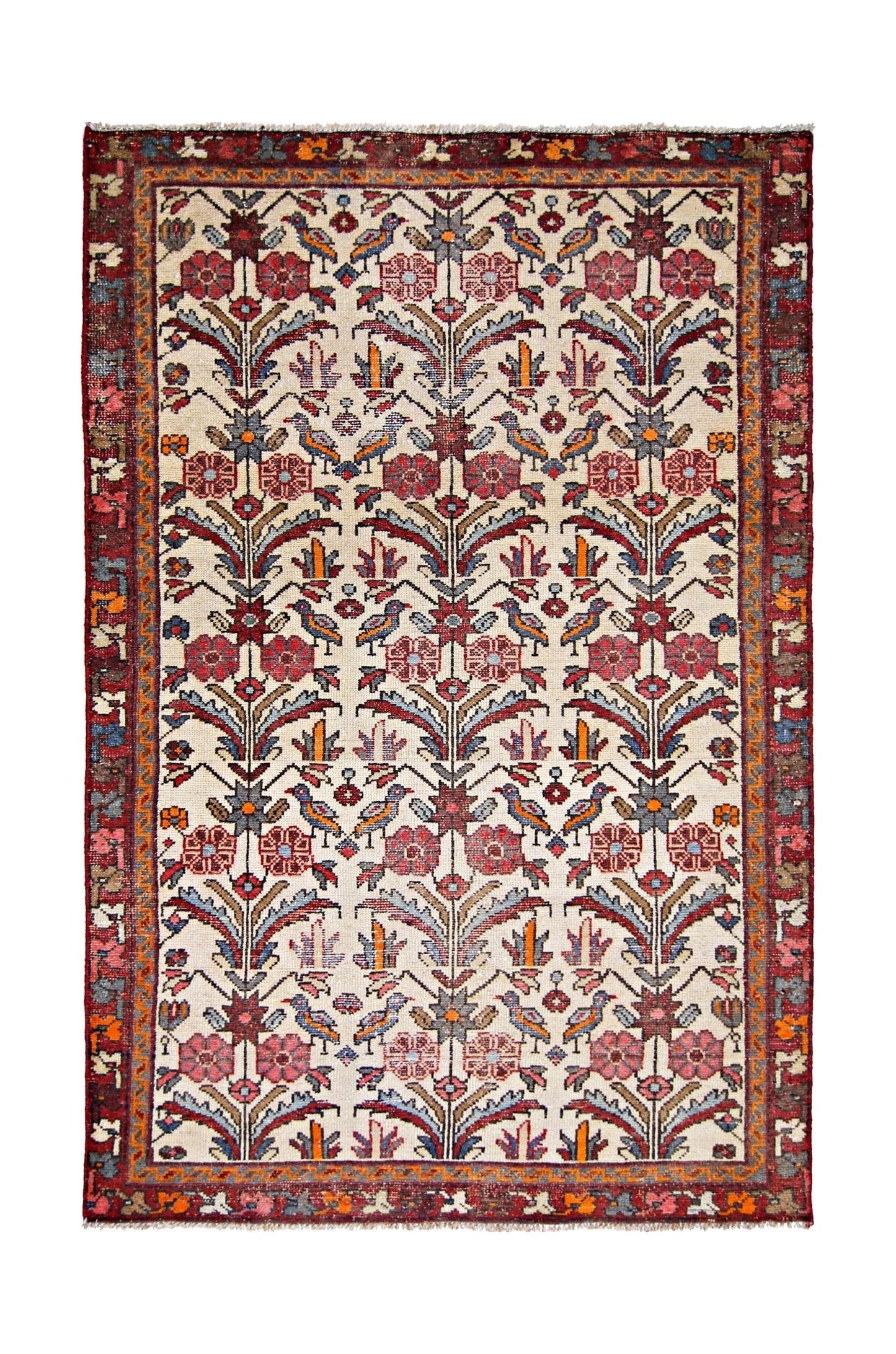 Handmade Vintage Persian Rug | 143 x 93 cm | 4'8" x 3' - Najaf Rugs & Textile