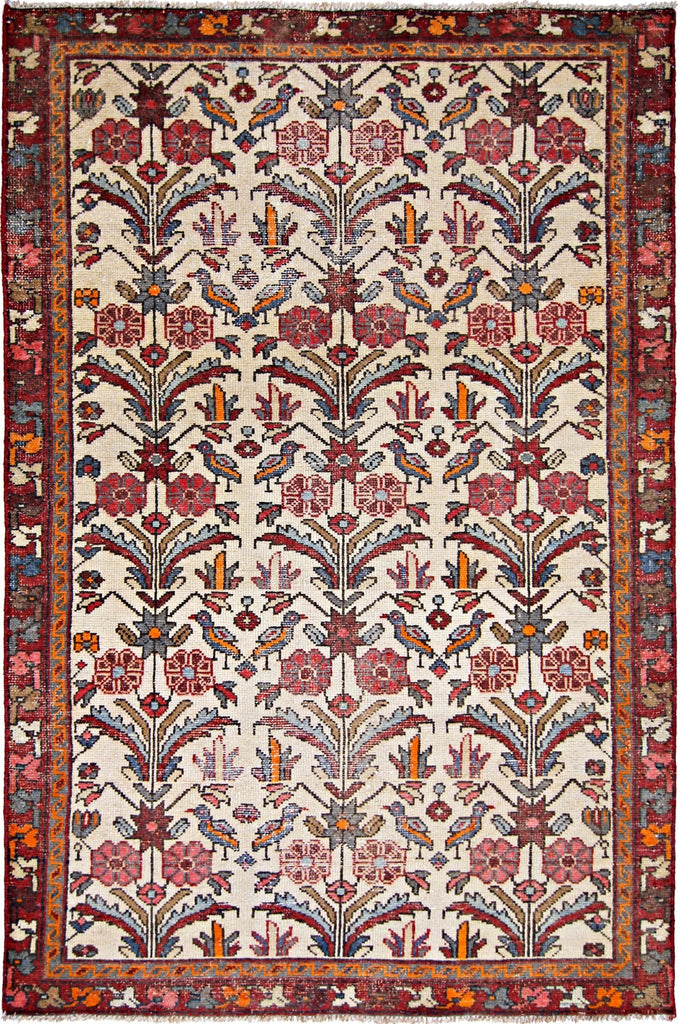 Handmade Vintage Persian Rug | 143 x 93 cm | 4'8" x 3' - Najaf Rugs & Textile