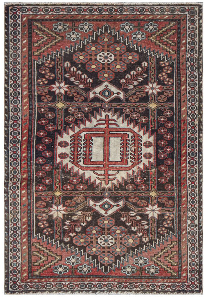 Handmade Vintage Persian Rug | 143 x 97 cm | 4'8" x 3'2" - Najaf Rugs & Textile