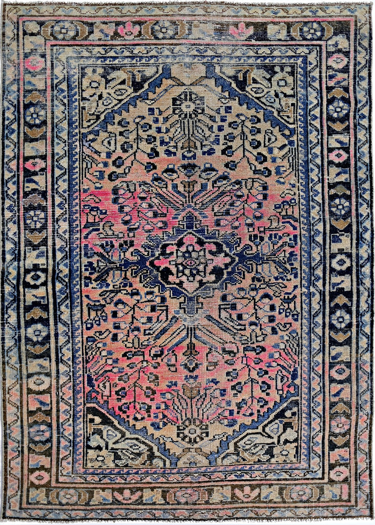 Handmade Vintage Persian Rug | 144 x 102 cm | 4'9" x 3'4" - Najaf Rugs & Textile