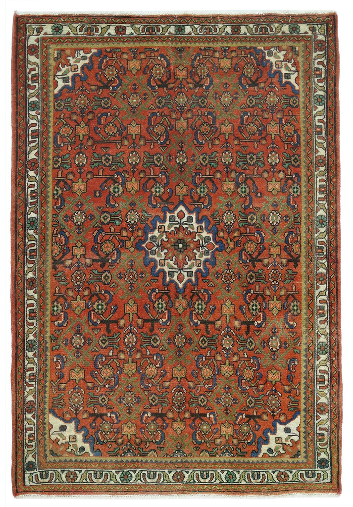 Handmade Vintage Persian Rug | 145 x 106 cm | 4'9" x 3'5" - Najaf Rugs & Textile