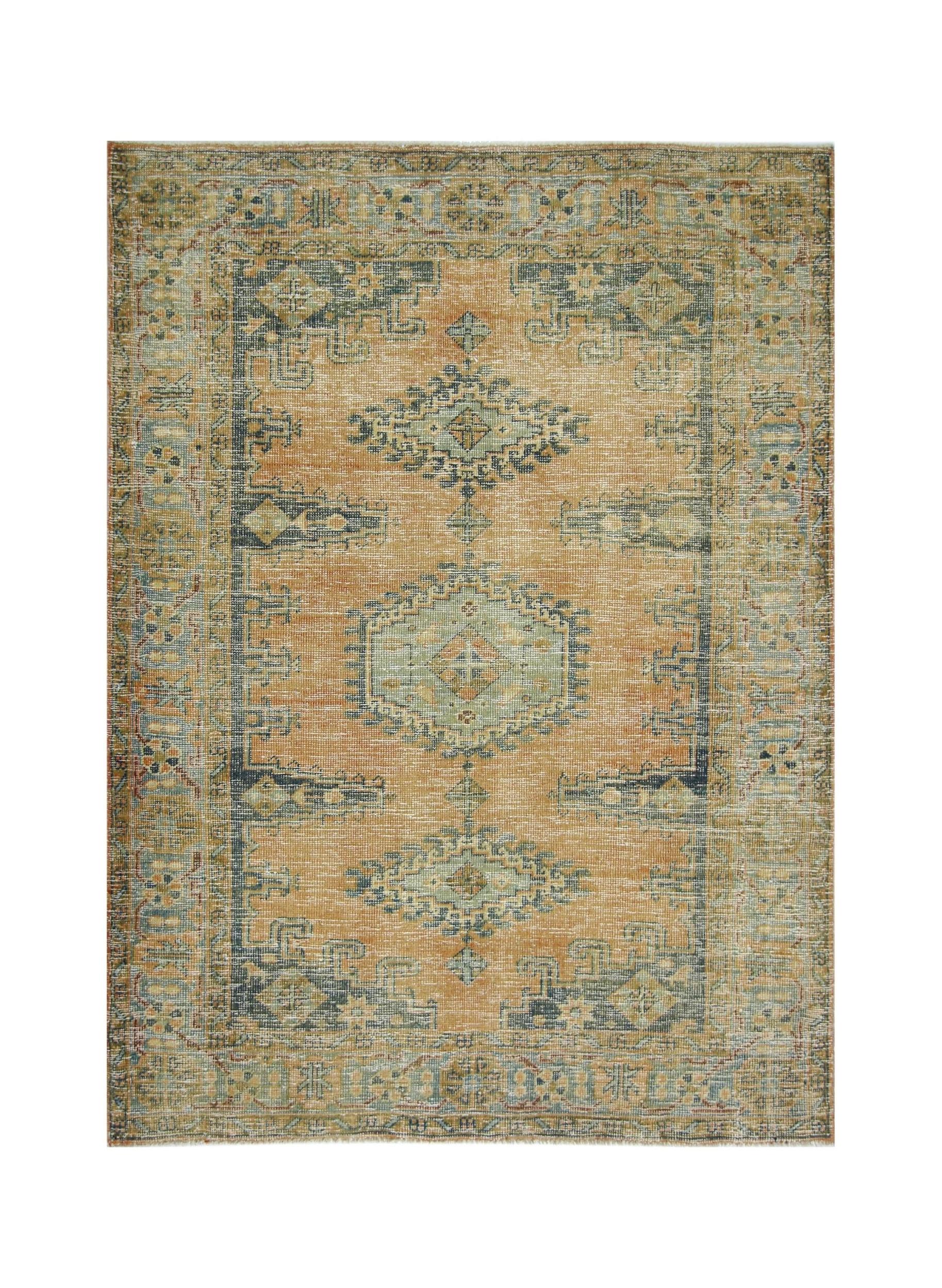 Handmade Vintage Persian Rug | 146 x 106 cm | 4'10" x 3'6" - Najaf Rugs & Textile