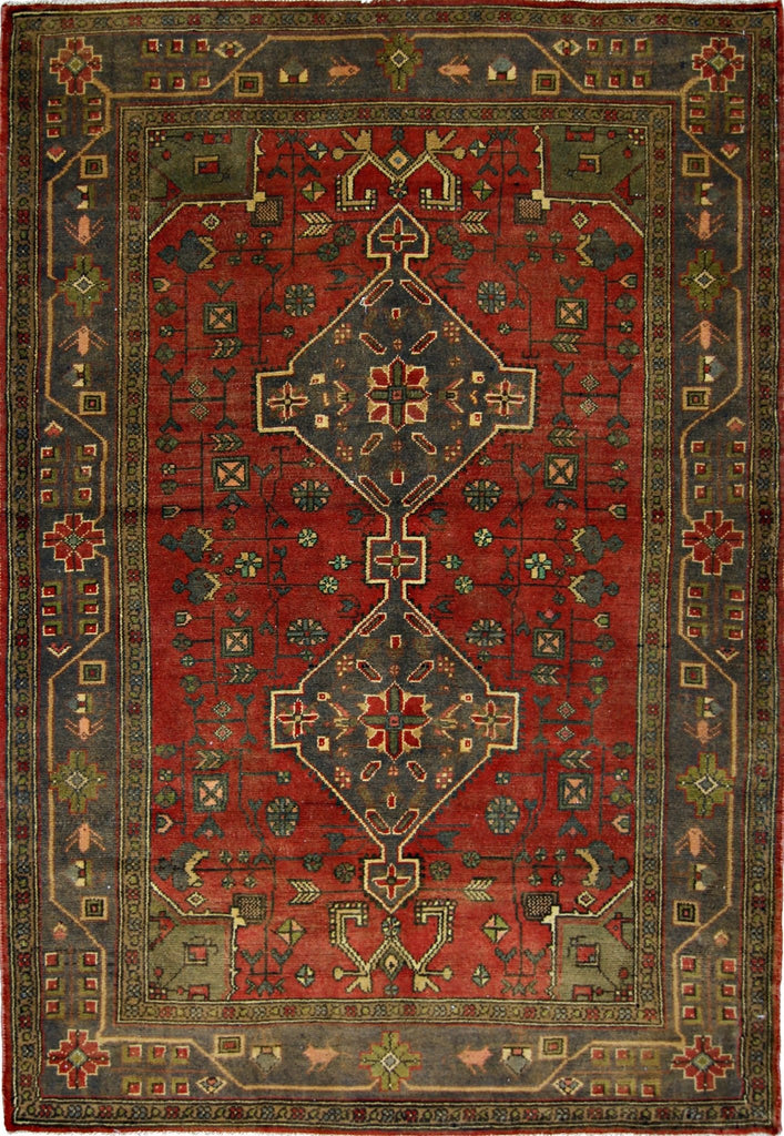 Handmade Vintage Persian Rug | 147 x 102 cm | 4'10" x 3'4" - Najaf Rugs & Textile