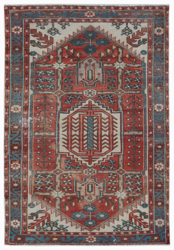 Handmade Vintage Persian Rug | 147 x 98 cm | 4'10" x 3'3" - Najaf Rugs & Textile
