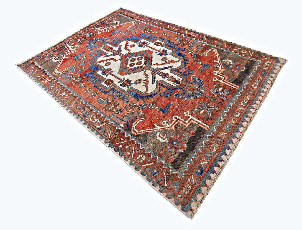 Handmade Vintage Persian Rug | 148 x 106 cm | 4'10" x 3'6" - Najaf Rugs & Textile