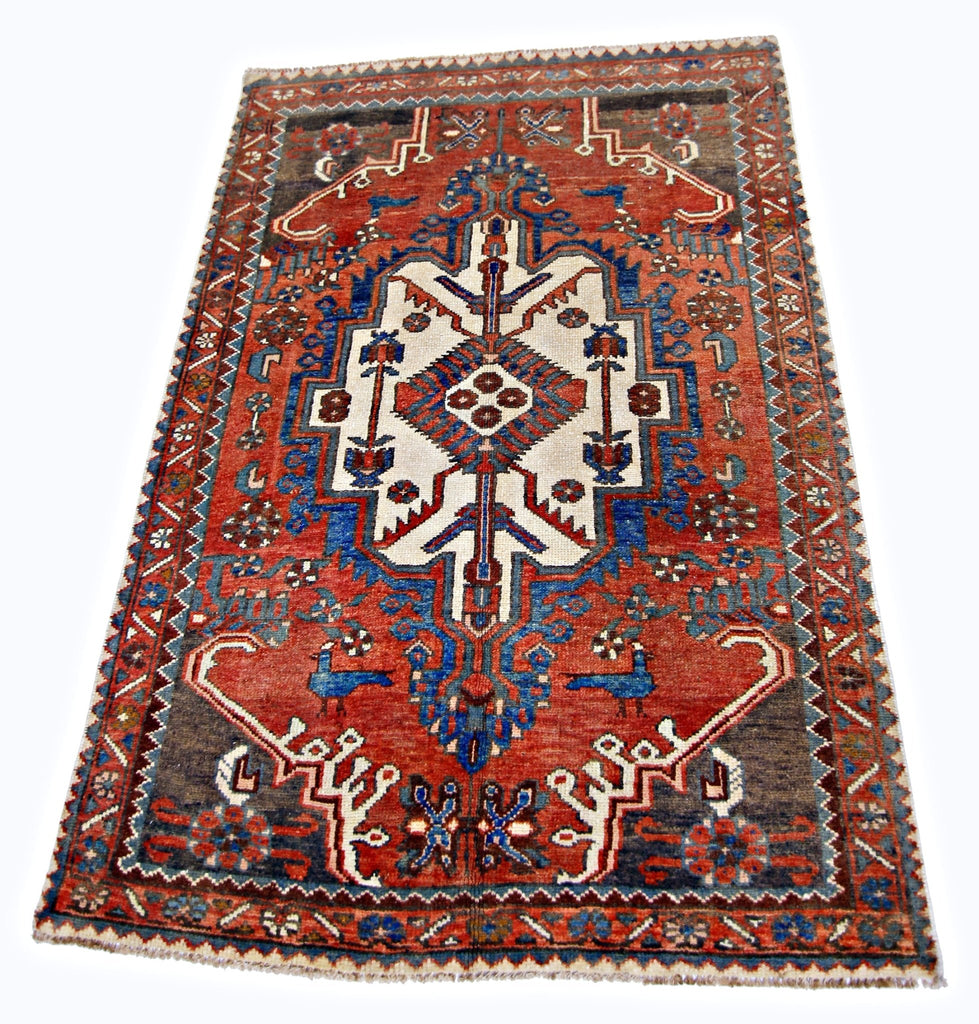 Handmade Vintage Persian Rug | 148 x 106 cm | 4'10" x 3'6" - Najaf Rugs & Textile