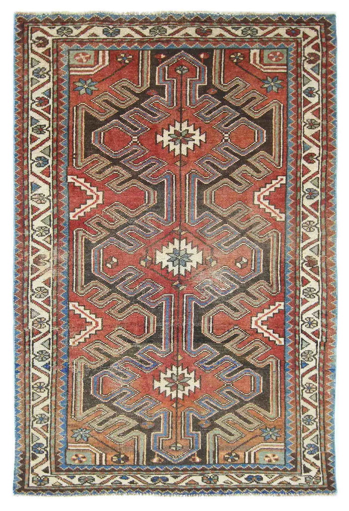 Handmade Vintage Persian Rug | 149 x 100 cm | 4'10" x 3'3" - Najaf Rugs & Textile