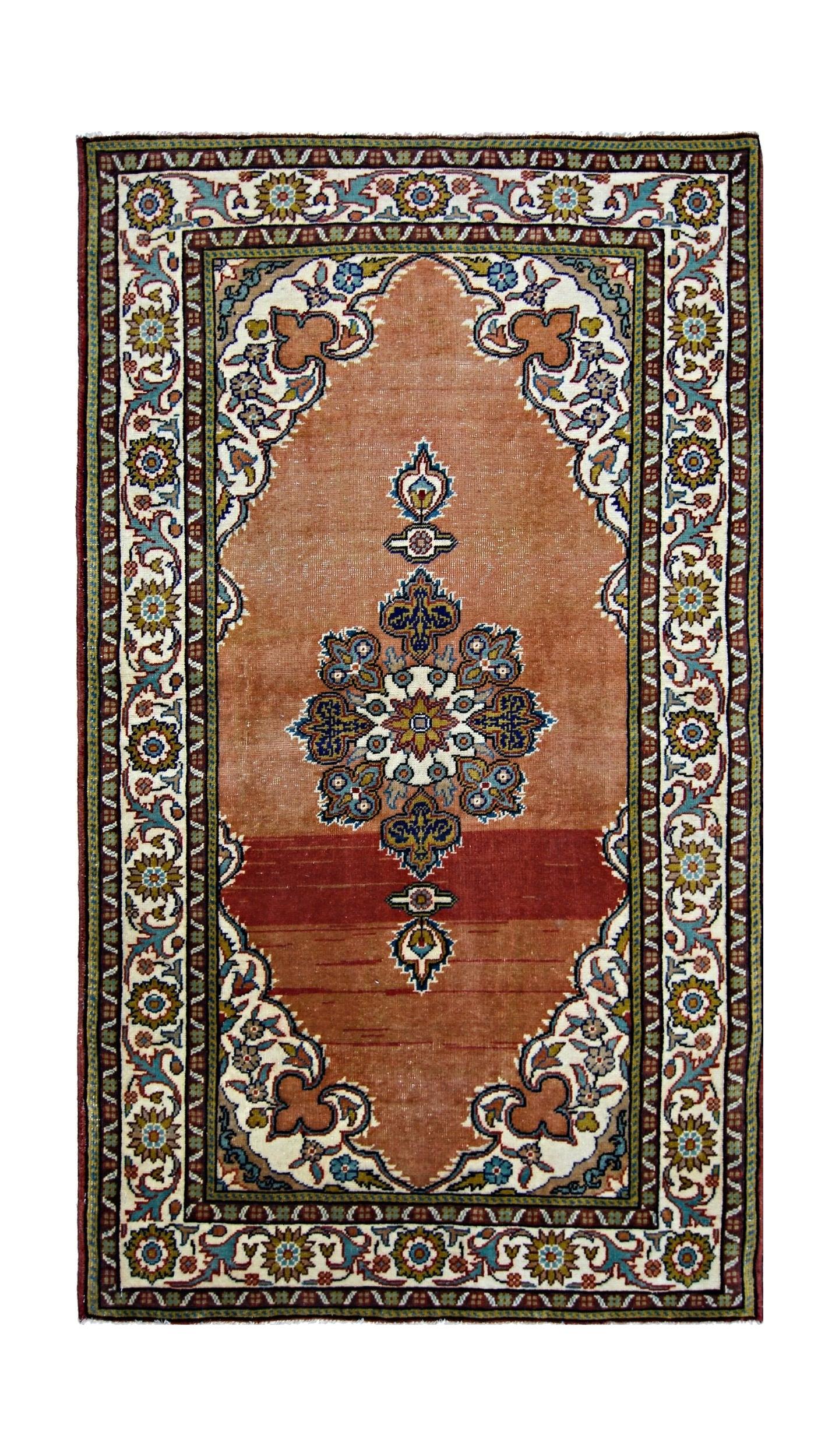Handmade Vintage Persian Rug | 150 x 87 cm | 4'11" x 2'10" - Najaf Rugs & Textile