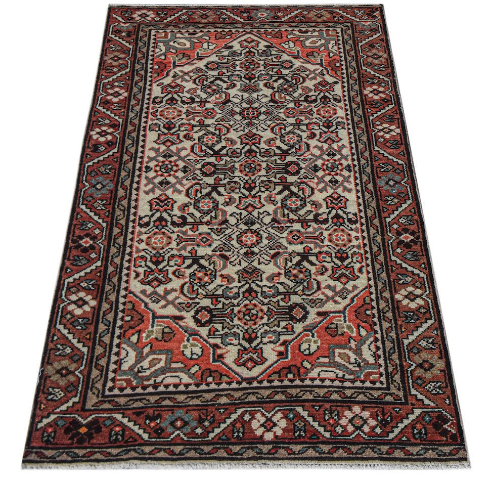 Handmade Vintage Persian Rug | 151 x 88 cm | 4'11" x 2'11" - Najaf Rugs & Textile