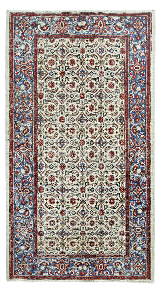 Handmade Vintage Persian Rug | 156 x 84 cm | 5'1" x 2'9" - Najaf Rugs & Textile