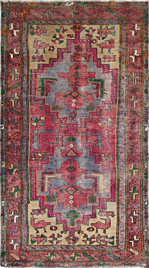 Handmade Vintage Persian Rug | 156 x 88 cm | 5'1" x 2'10" - Najaf Rugs & Textile