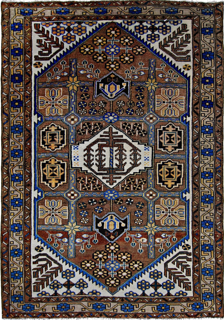 Handmade Vintage Persian Rug | 159 x 111 cm | 5'3" x 3'8" - Najaf Rugs & Textile
