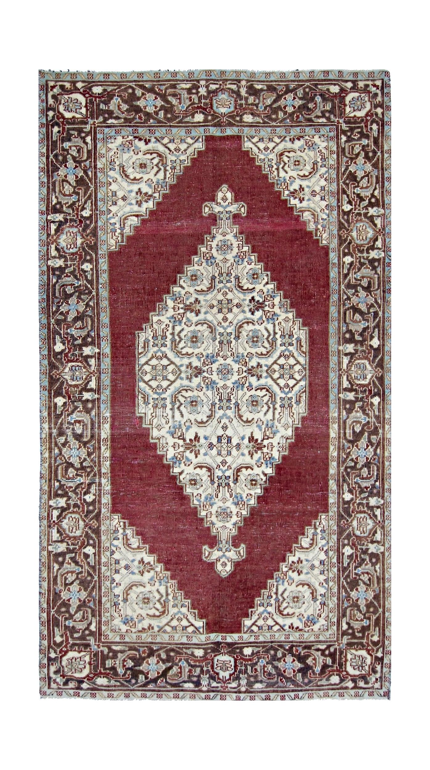 Handmade Vintage Persian Rug | 159 x 91 cm | 5'2" x 3' - Najaf Rugs & Textile