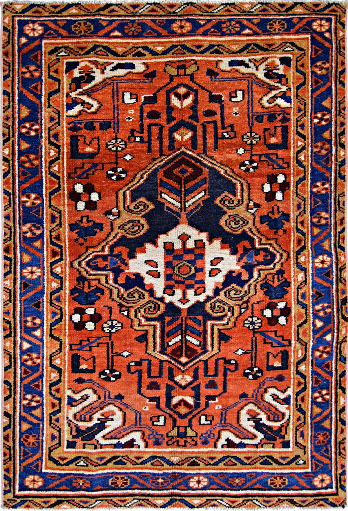 Handmade Vintage Persian Rug | 162 x 109 cm | 5'4" x 3'7" - Najaf Rugs & Textile