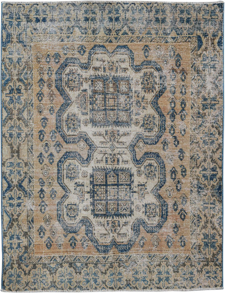 Handmade Vintage Persian Rug | 164 x 131 cm | 5'5" x 4'3" - Najaf Rugs & Textile