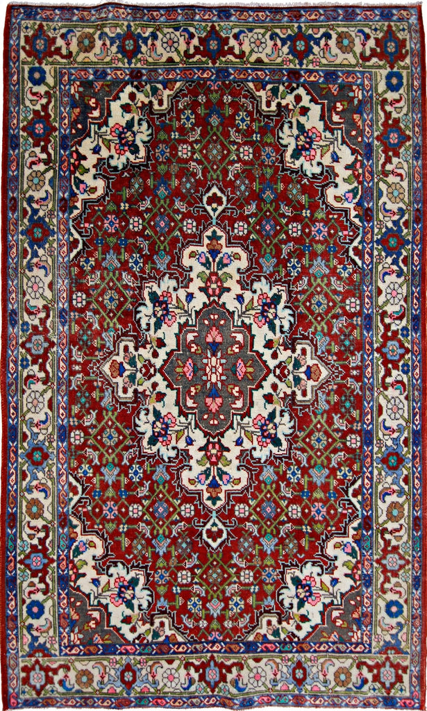 Handmade Vintage Persian Rug | 165 x 101 cm | 5'5" x 3'4" - Najaf Rugs & Textile