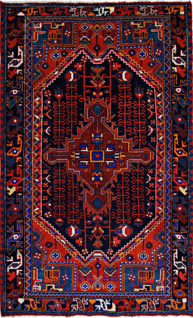 Handmade Vintage Persian Rug | 168 x 102 cm | 5'6" x 3'4" - Najaf Rugs & Textile